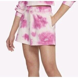 Nike Sportswear Big Kids (Girls') Washed Shorts Pink XL Tie Dye